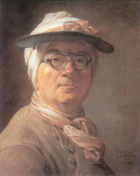 讓 巴蒂斯特 西梅翁 夏爾丹 Self-Portrait with an Eye-Shade